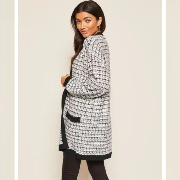 friends like these… Sweaters - Black and white cardigan